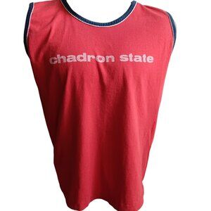 Single Stitch Vintage T-shirt Large 70s Chadron State Sleeveless Tank Champion